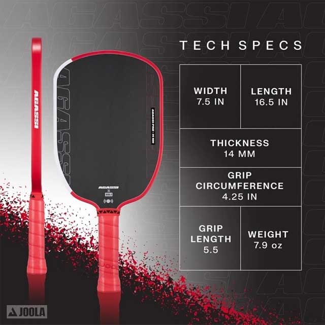 Vợt Pickleball Joola Agassi Pro 16mm Chính Hãng