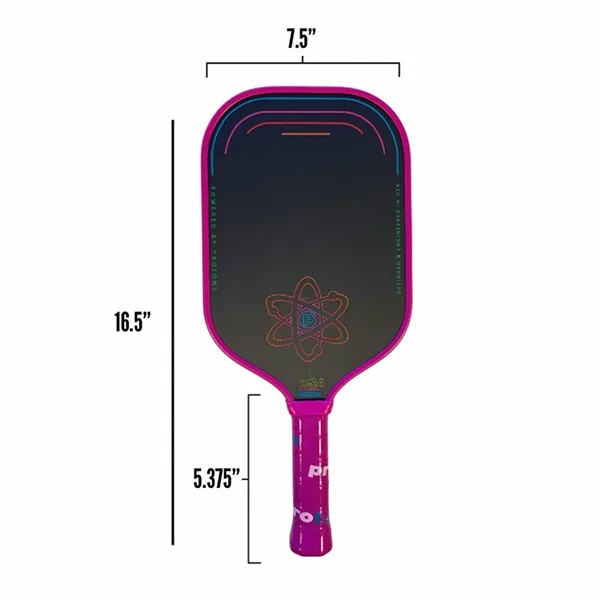 Vợt Pickleball Proton Series Three Paddle Raw Carbon Màu Hồng