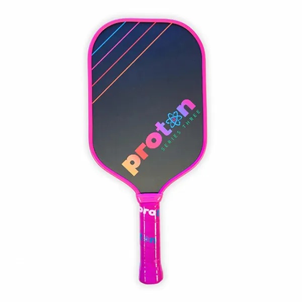 Vợt Pickleball Proton Series Three Paddle Raw Carbon Màu Hồng